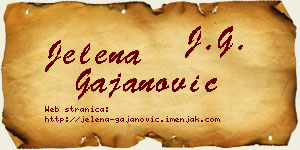 Jelena Gajanović vizit kartica